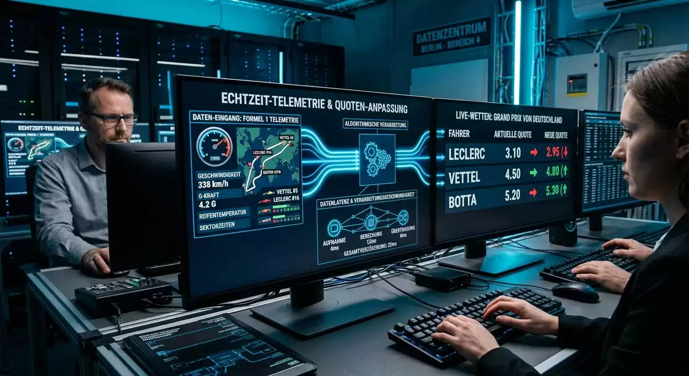 Buchmacher-Algorithmen nutzen F1-Echtzeit-Daten von ALT Sports Data zur schnellen Quotenstellung