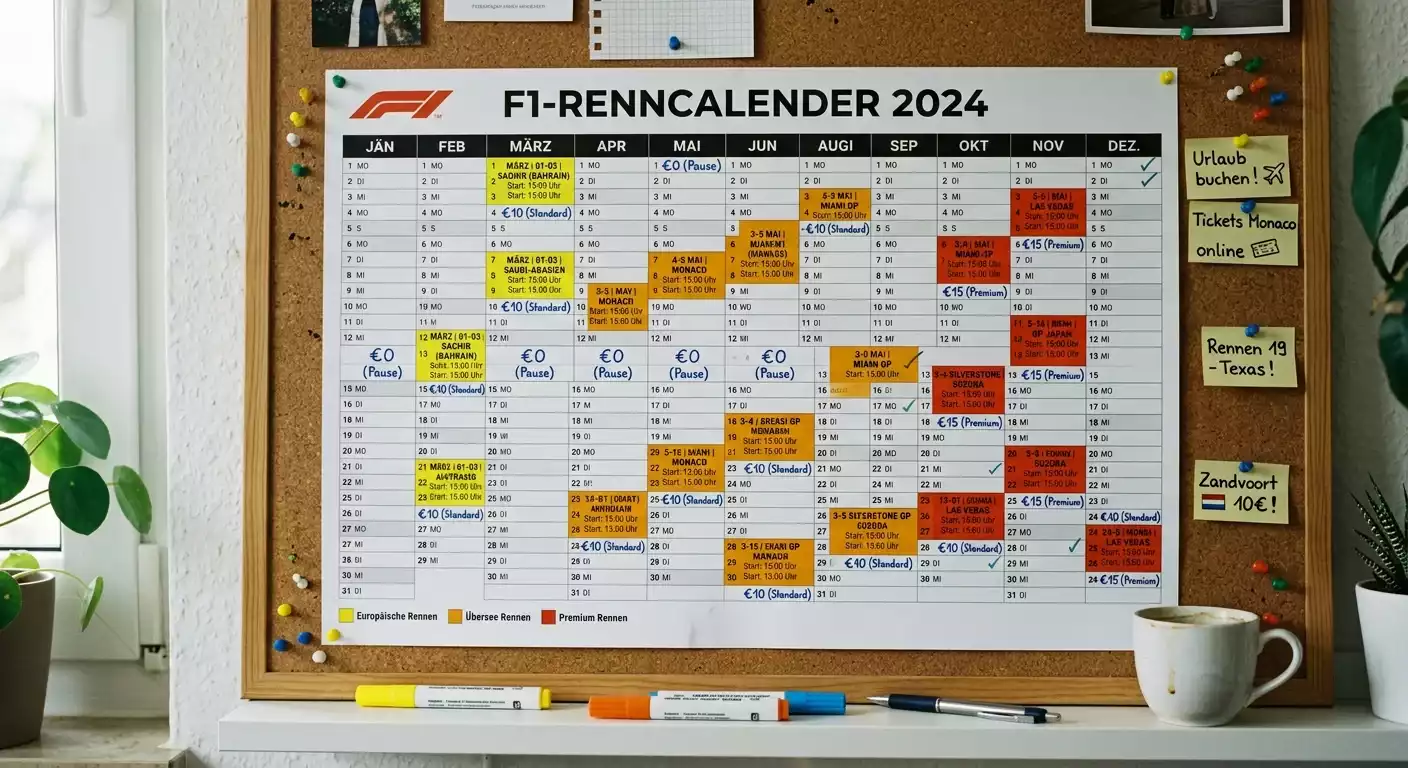 Saisonplanung Bankroll Formel 1 — 24 Rennen strukturiert planen mit Budget-Puffern und Value-Slots