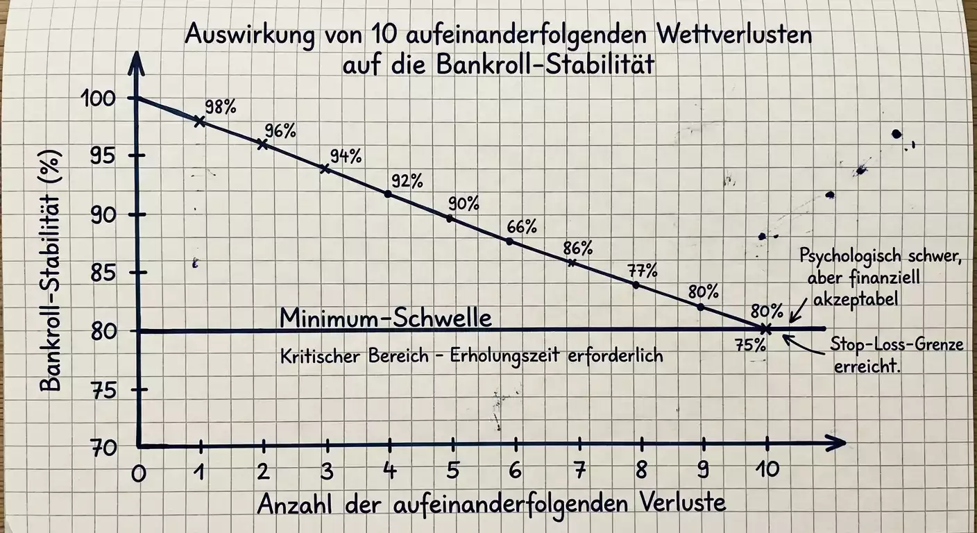 Verlustserie Bankroll Management Formel 1 — wie man 10 aufeinanderfolgende Verluste ohne Schaden übersteht