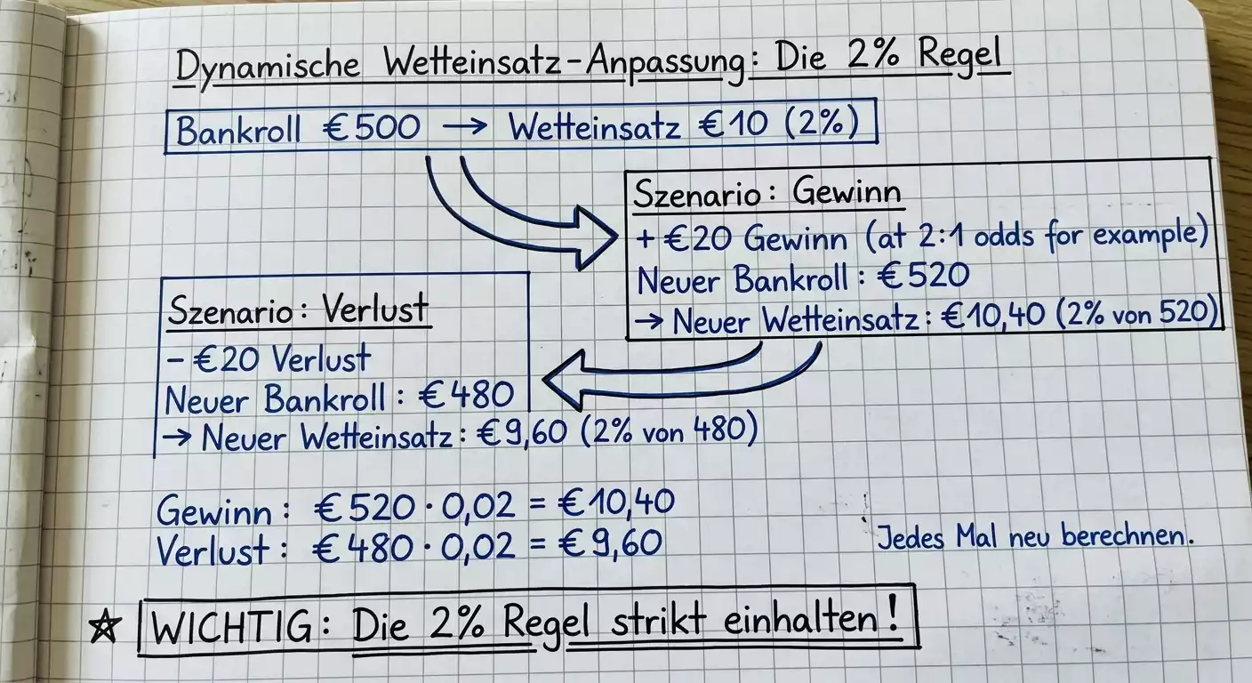 2-Prozent-Regel Bankroll Management Formel 1 — Einsatzberechnung und Beispielrechnungen für die Saison