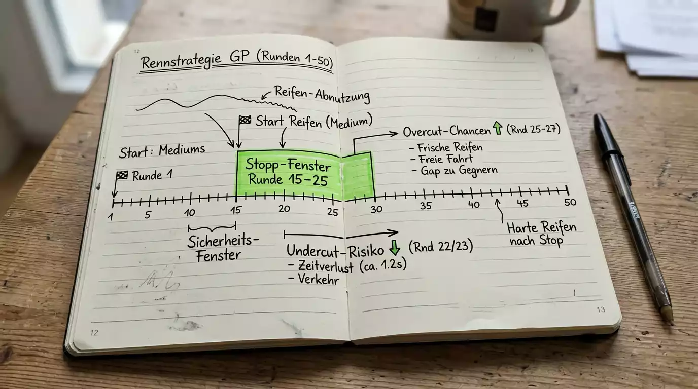 Boxenstopp-Fenster Formel 1 — strategischer Zeitraum für Reifenwechsel und Live-Wett-Entscheidungen