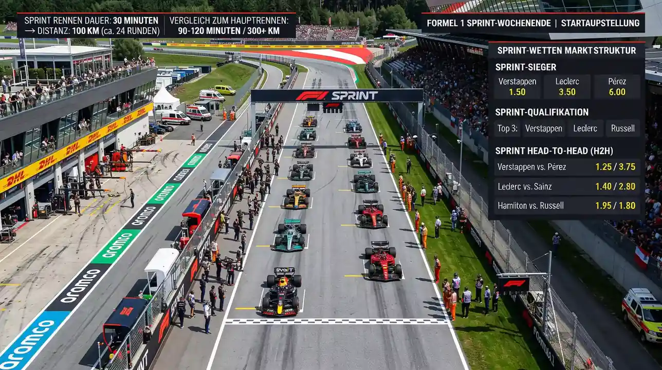 Formel-1-Sprint-Wochenende mit speziellen Live-Wettmärkten für Sprint-Sieger und Sprint-Qualifying