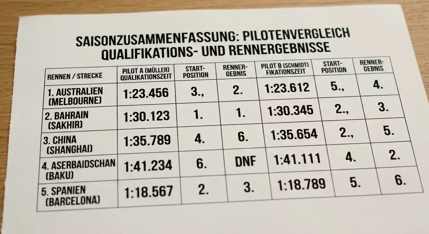 Formel 1 H2H Wetten Datenanalyse: Qualifying-Daten vs. Renndaten für Fahrerduell-Wettentscheidungen