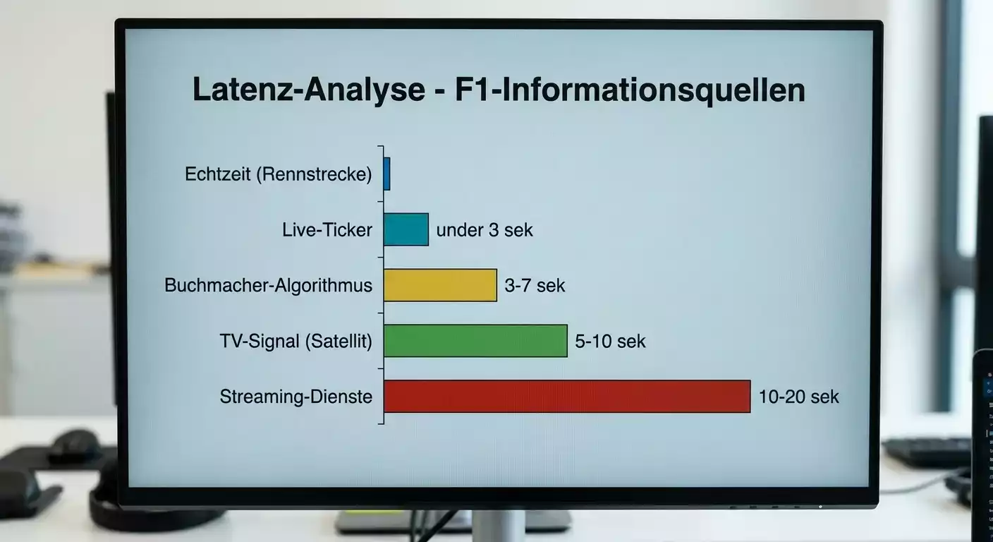 Latenz-Analyse F1 Live-Wetten: Verzögerung von TV-Stream, Live-Ticker und Buchmacher-Algorithmen im Vergleich