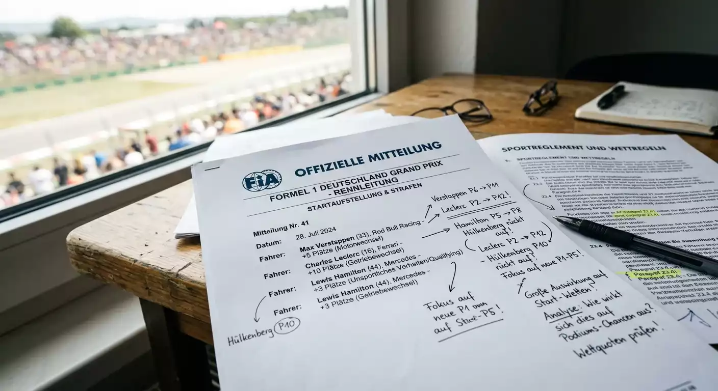 Grid-Strafe Formel 1 Wetten: Getriebepenalty und Motorwechsel als Value-Quelle für Qualifying-Wetter
