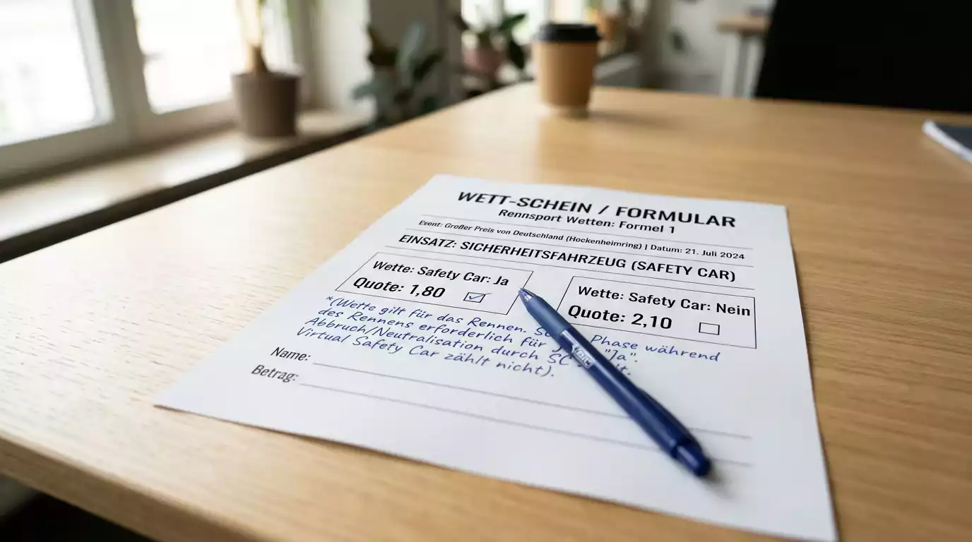 Wettmarkt-Abrechnung Safety Car Formel 1 — Unterschied zwischen SC und VSC bei Buchmachern