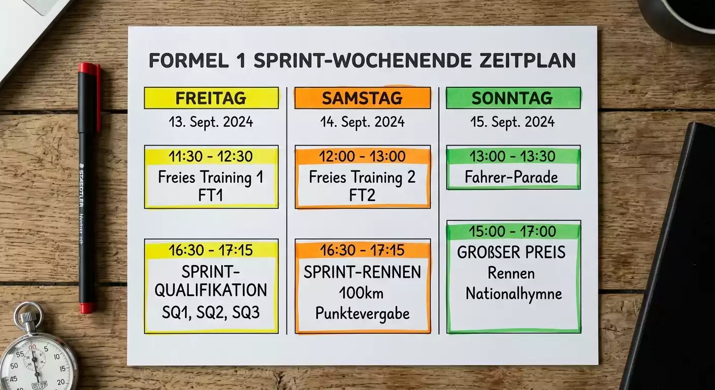 Formel 1 Sprint Wochenende Format und Zeitplan: Sprint-Qualifying und Sprint-Rennen im Vergleich zum Grand Prix