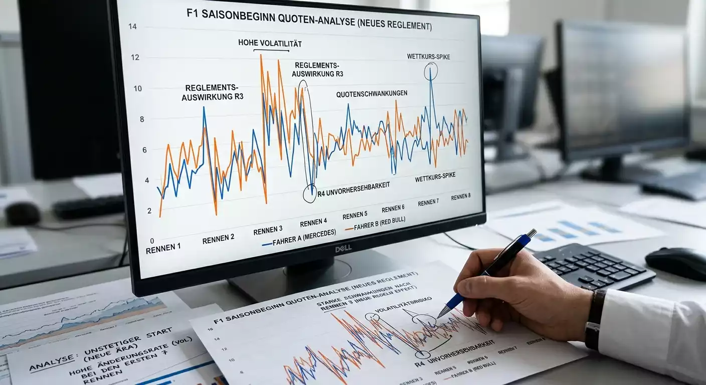 Quoten-Volatilität bei Formel 1 Wetten 2026 in frühen Saisonrennen nach neuem Reglement