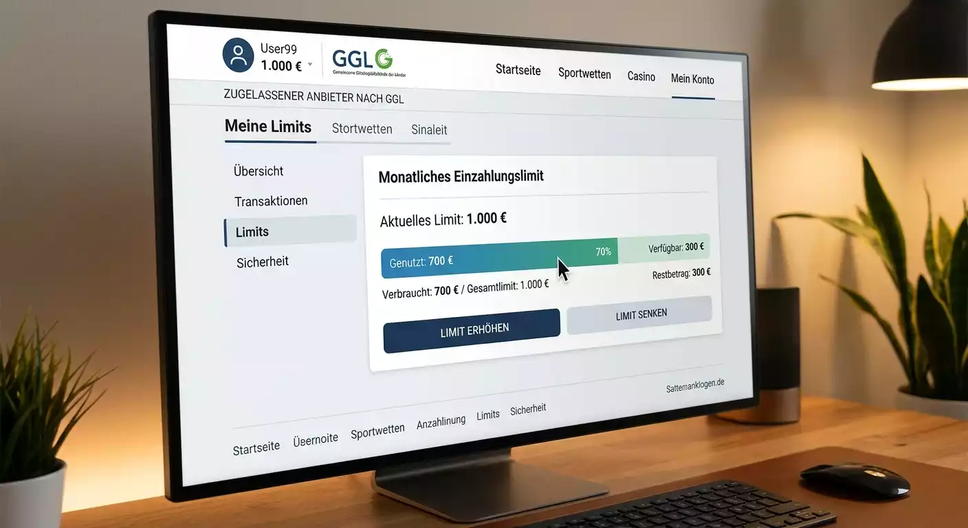 LUGAS Limitdatei nach Paragraph 6c GlüStV 2021 — monatliches 1000-Euro-Einzahlungslimit für Online-Sportwetten