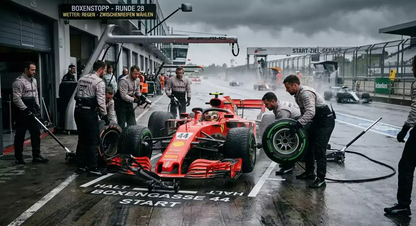Reifenstrategie und Regen bei Formel-1-Wetten — Wechsel zu Intermediates und Auswirkungen auf Live-Quoten