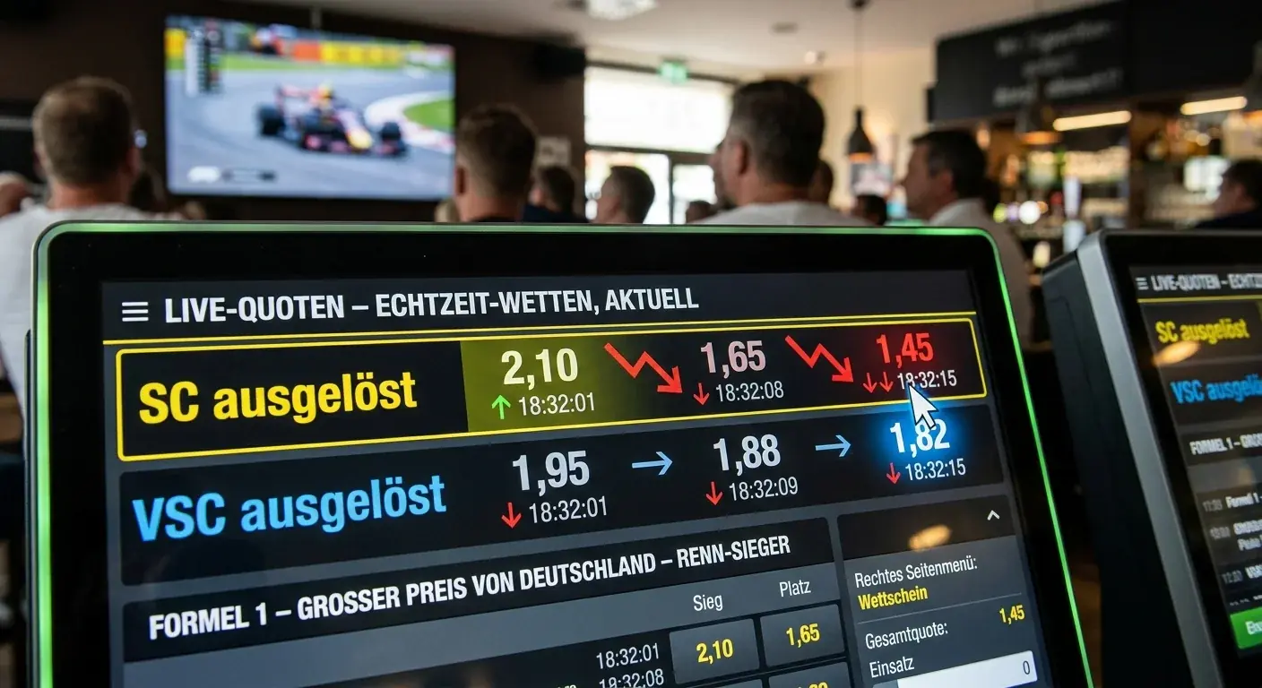 Quotenwirkung VSC versus Safety Car Formel 1 — Unterschied in der Live-Marktreaktion